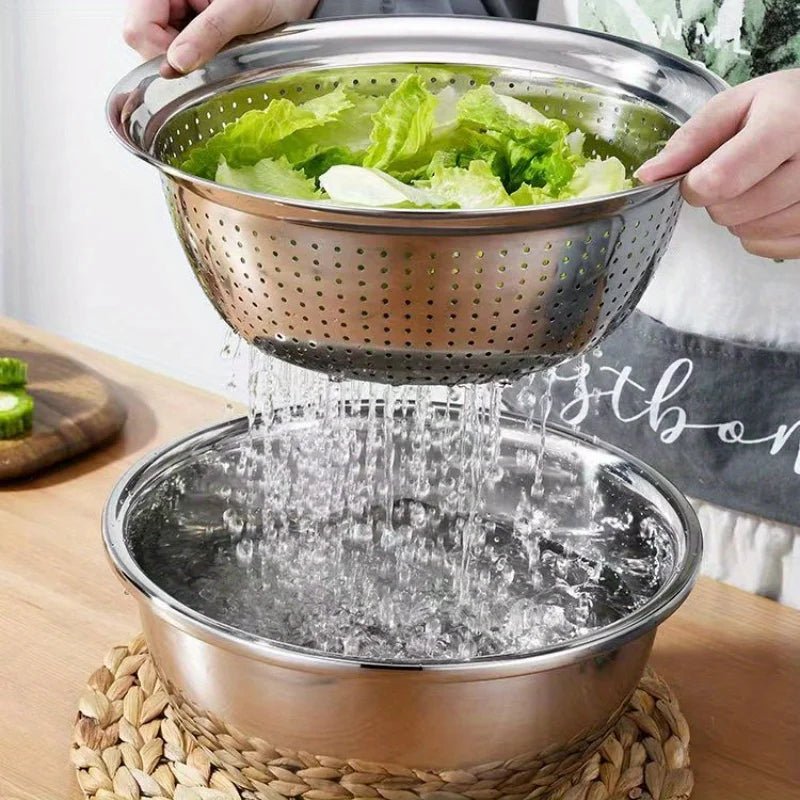 3 in 1 Multi - functional Stainless Steel Drain Basket - DailyBasicNeeds.com