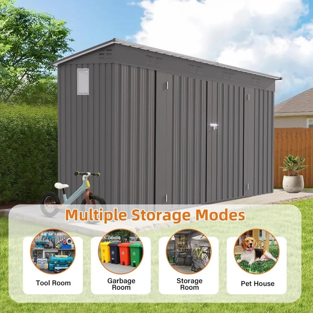 4 x 9 FT Outdoor Storage Shed - DailyBasicNeeds.com