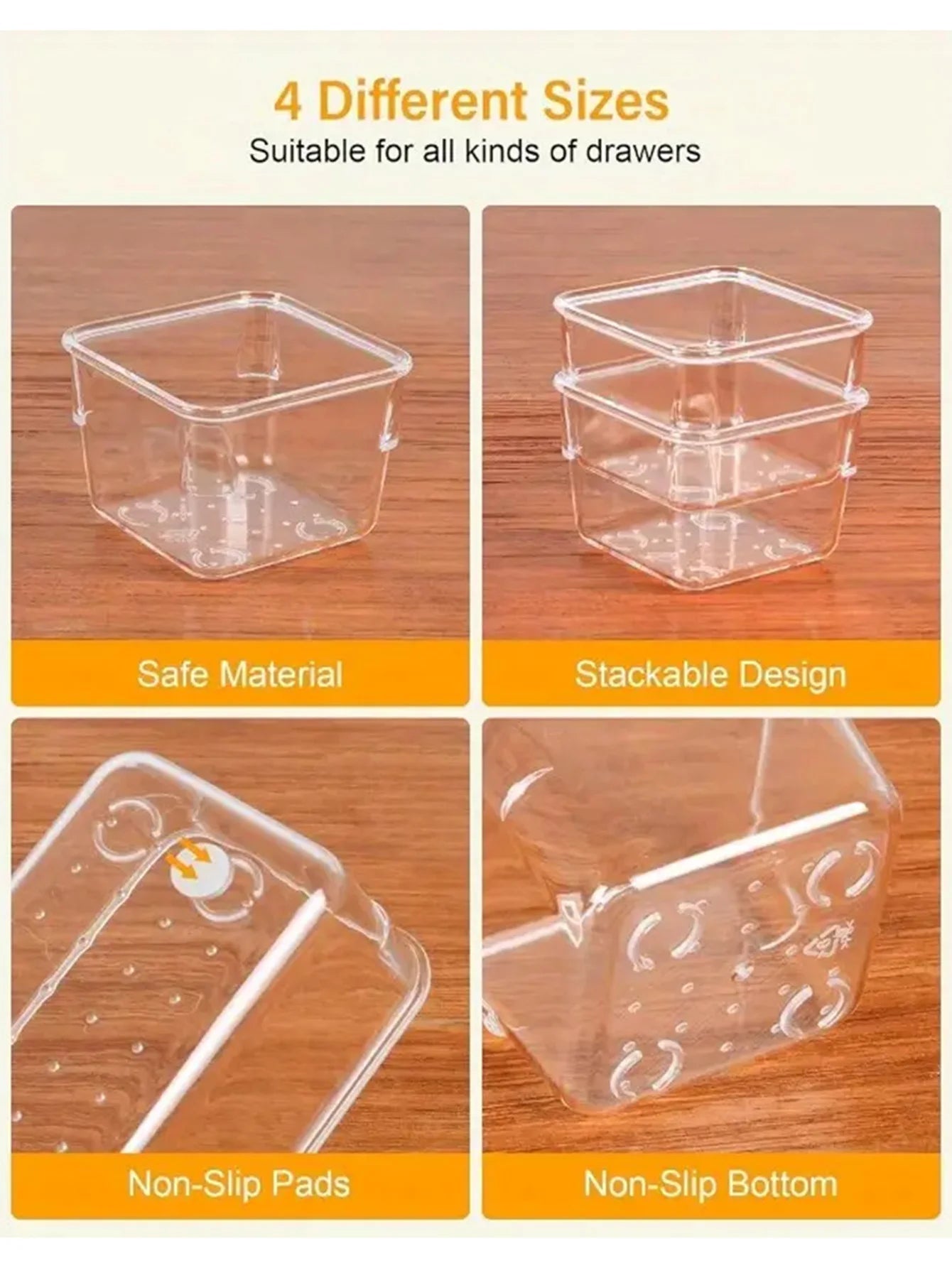 44pcs Drawer Storage Box Kit - DailyBasicNeeds.com