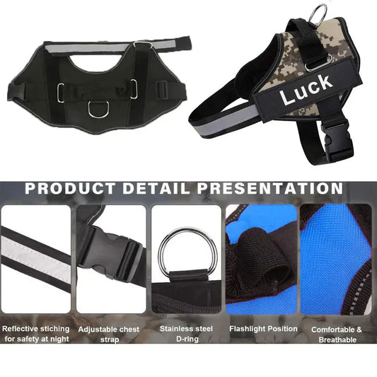 Dog Harness Vest ID Patch