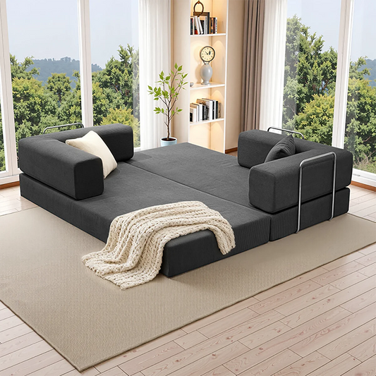 Foldable sofa bed with a removable backrest