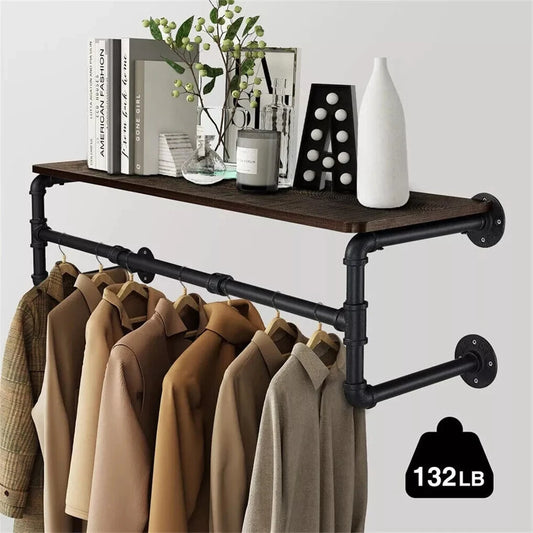 Industrial Pipe Clothing Rack