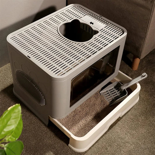 Large Hooded Cat Litter Box