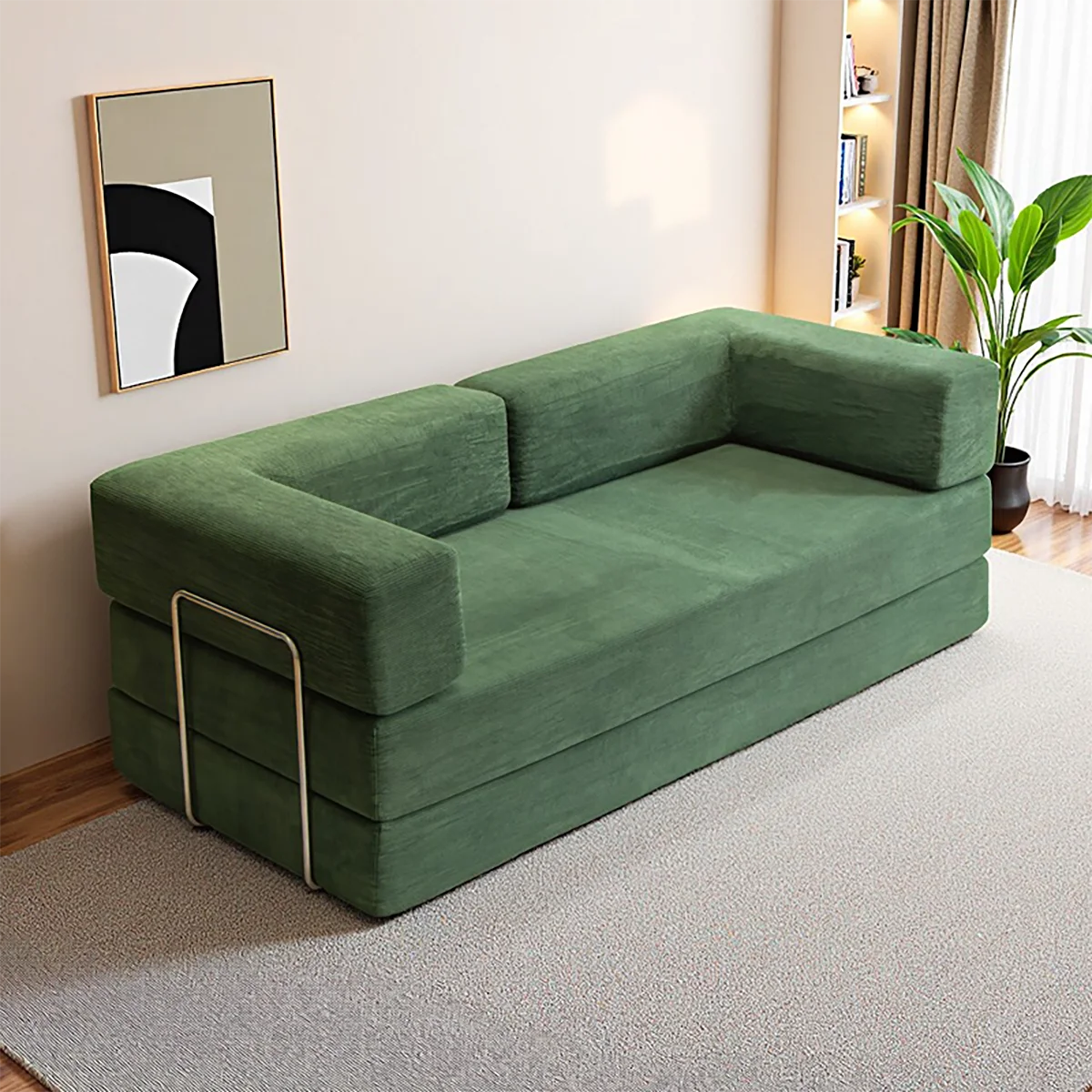 Foldable sofa bed with a removable backrest