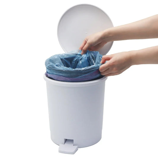 Round Plastic Step Trash Can