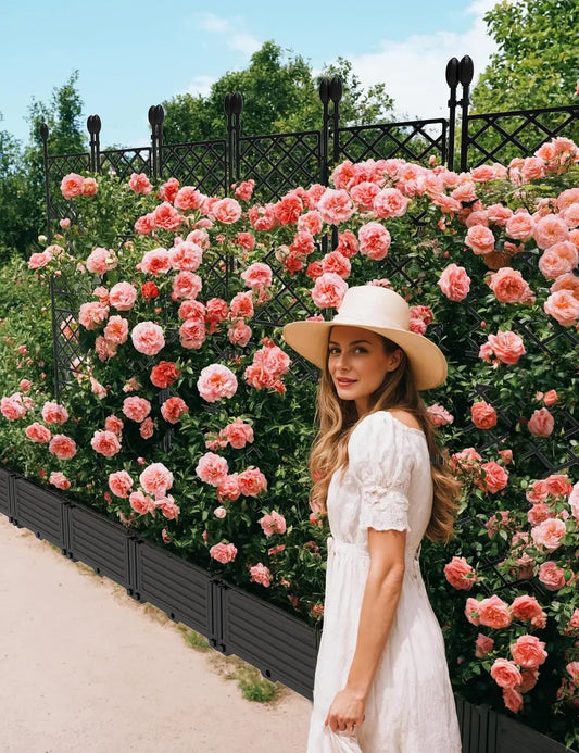 Plastic Planter Box w/ Trellis Rack