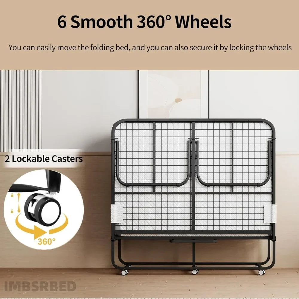 Portable Folding Bed with Mattress