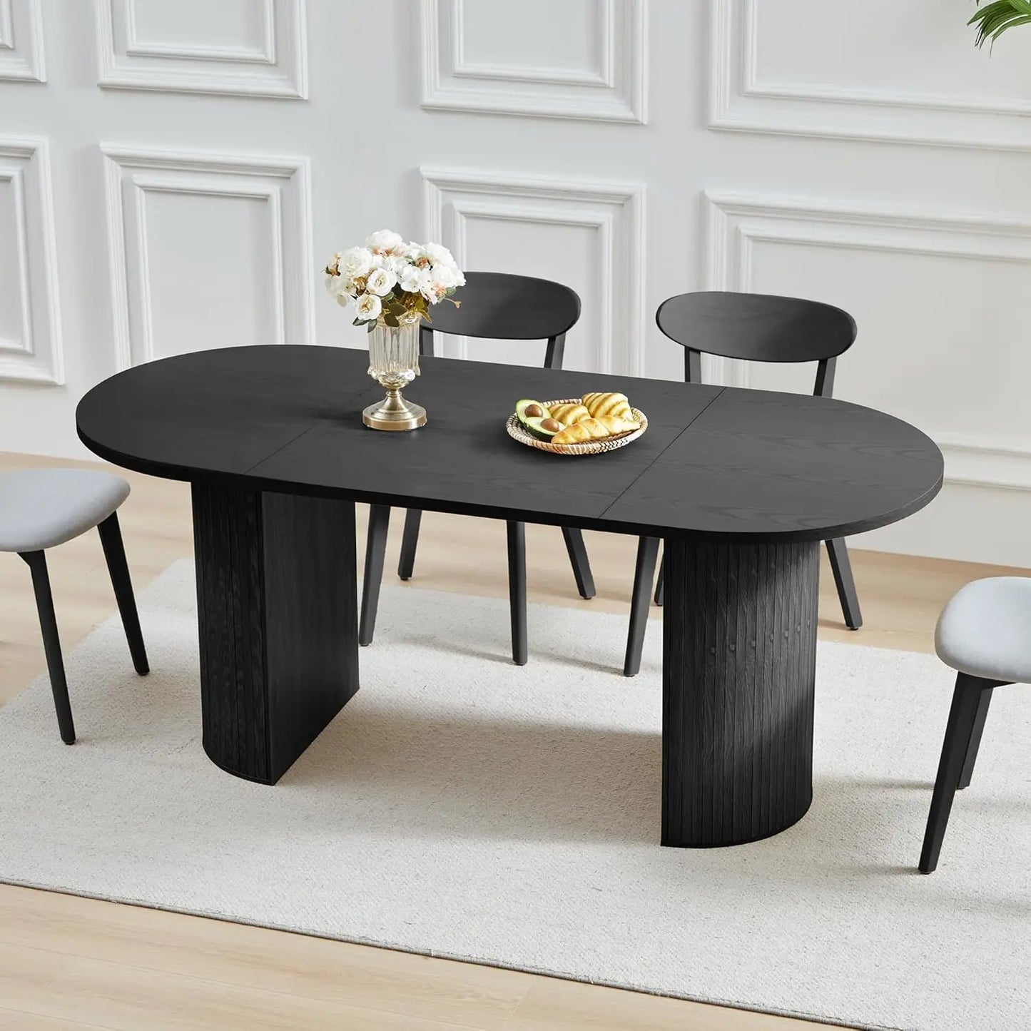 Extendable Dining Room Table for 4-8