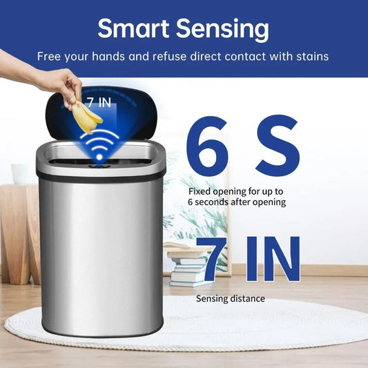 Automatic Touchless Trash Can - DailyBasicNeeds.com