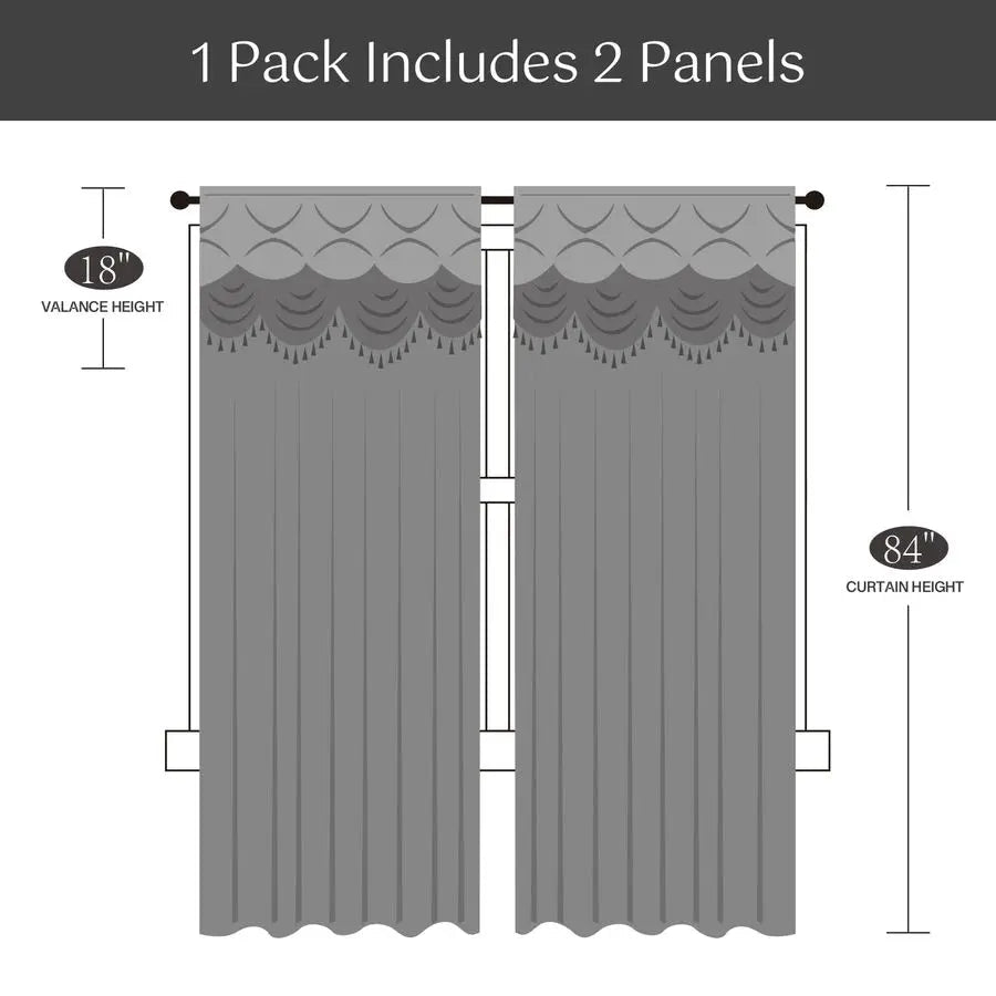 Embroidered Sheer Curtain - DailyBasicNeeds.com