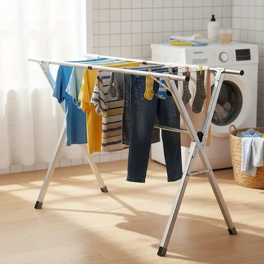 Folding Metal Drying Rack - DailyBasicNeeds.com