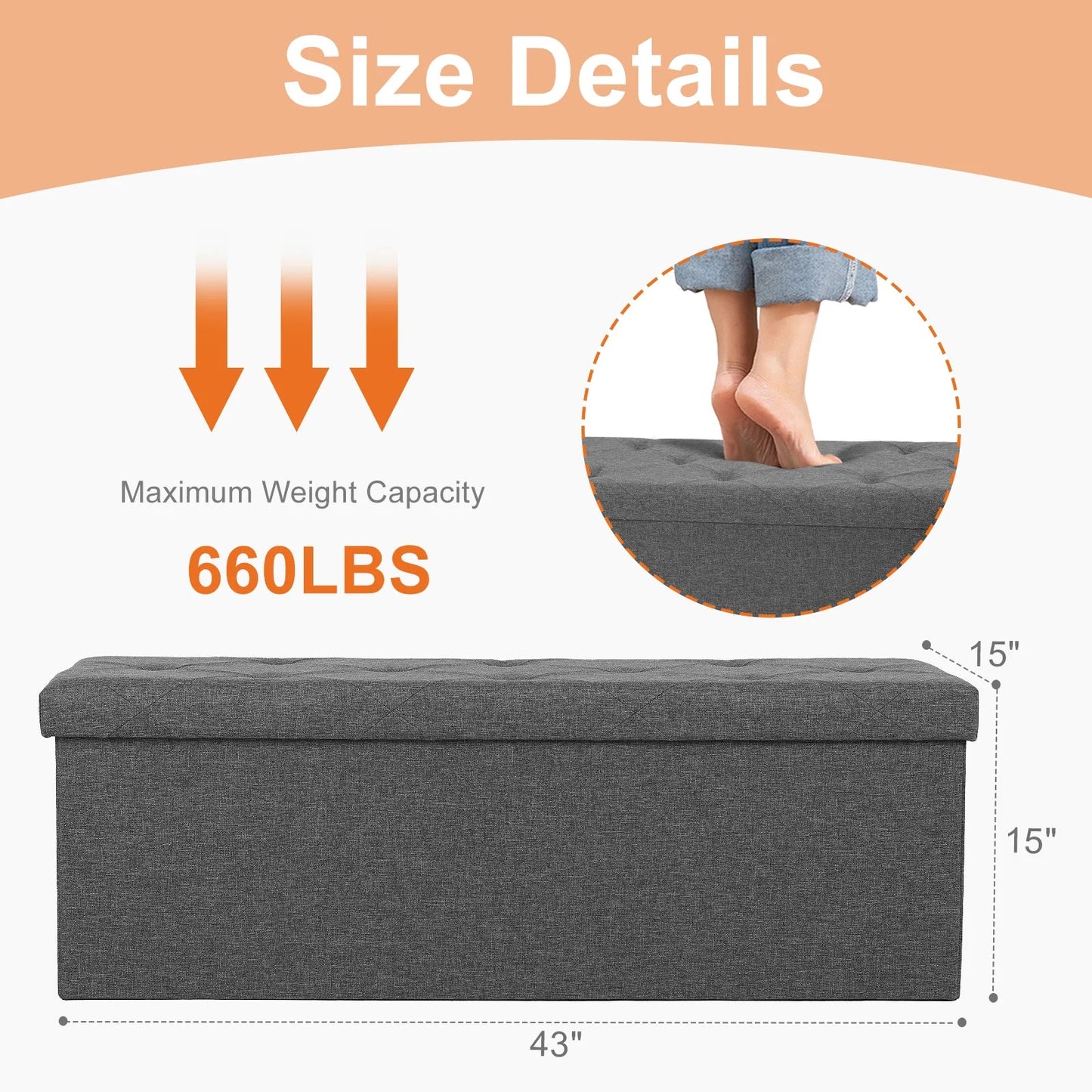 Hidden Storage Footstool - DailyBasicNeeds.com