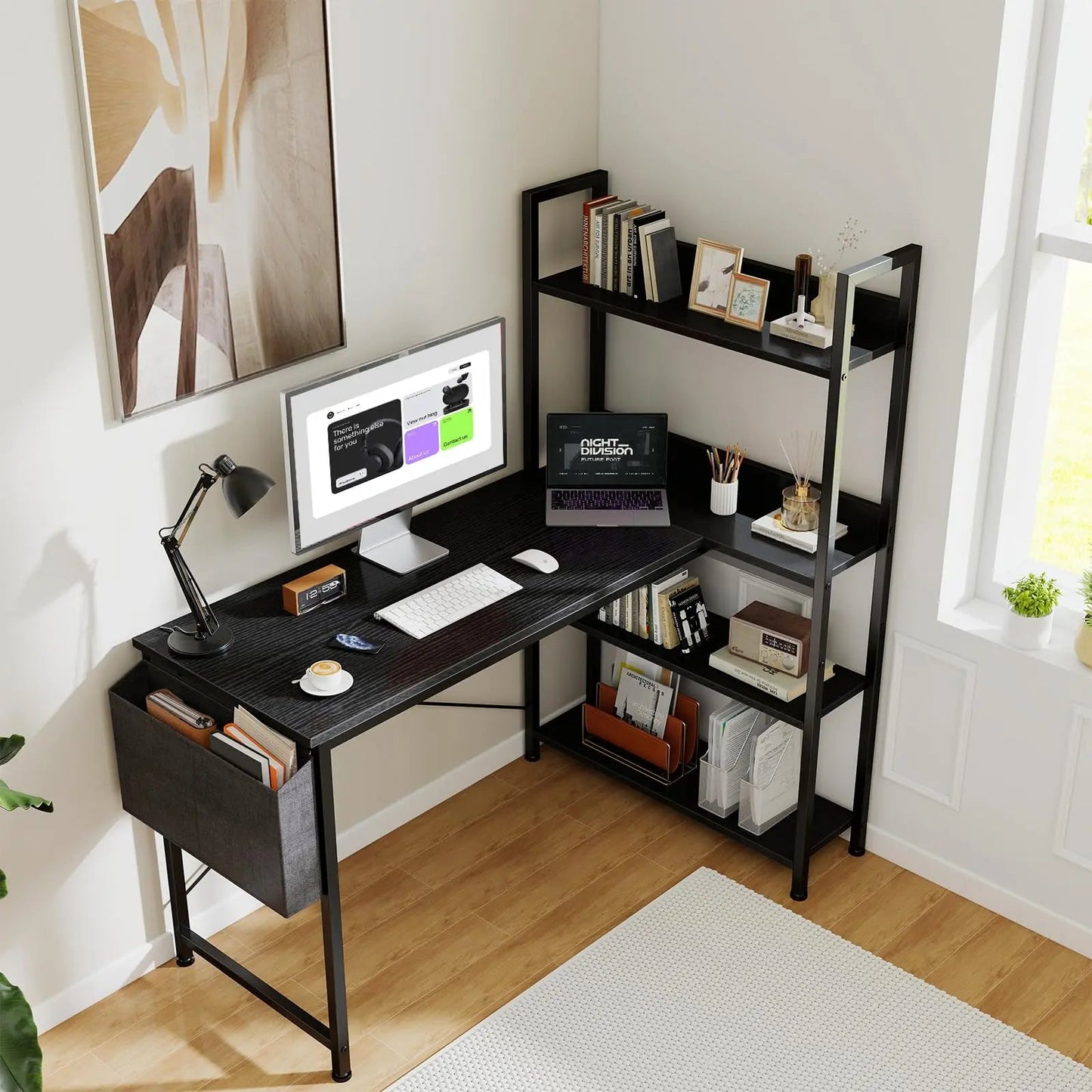 L Shaped Desk - DailyBasicNeeds.com