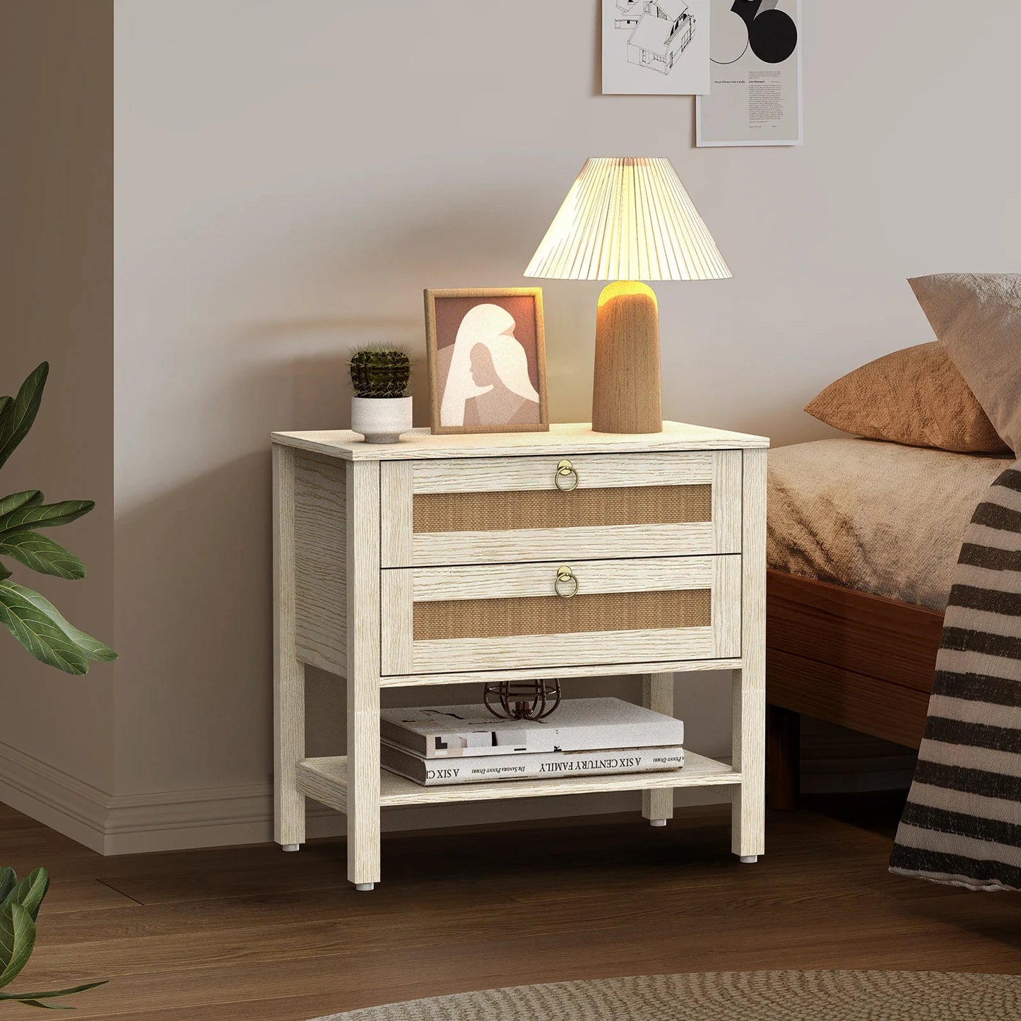 Large Nightstand with Drawer - DailyBasicNeeds.com