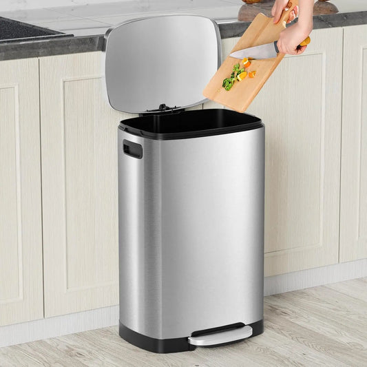 Trash Can with Removable Inner Bucket - DailyBasicNeeds.com