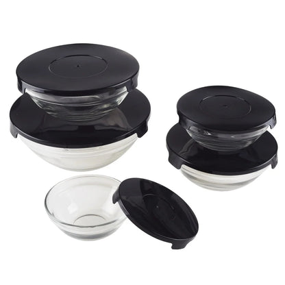 10 Piece Glass Storage Containers with Snap Lids - DailyBasicNeeds.com