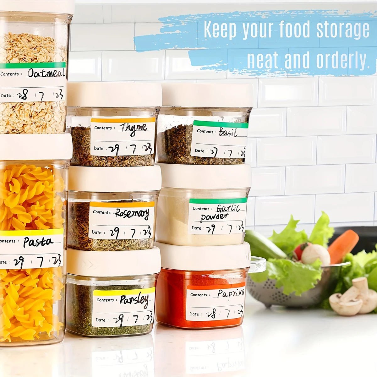 100Pcs Easy Peel Off Frozen Food Stickers - DailyBasicNeeds.com