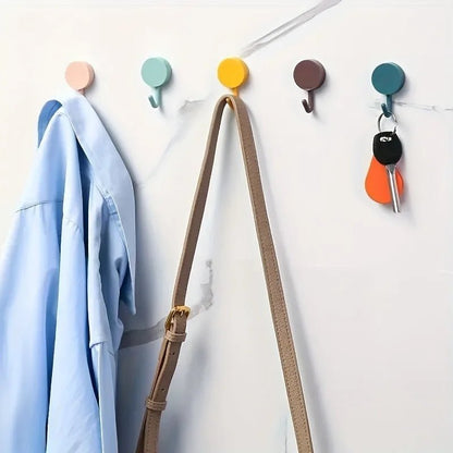 10PCS Multi - Color Adhesive Wall Hooks – Strong Hold Stick - On Hooks for Home Organization - DailyBasicNeeds.com