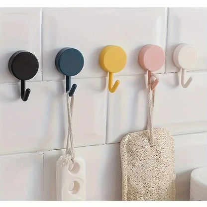 10PCS Multi - Color Adhesive Wall Hooks – Strong Hold Stick - On Hooks for Home Organization - DailyBasicNeeds.com