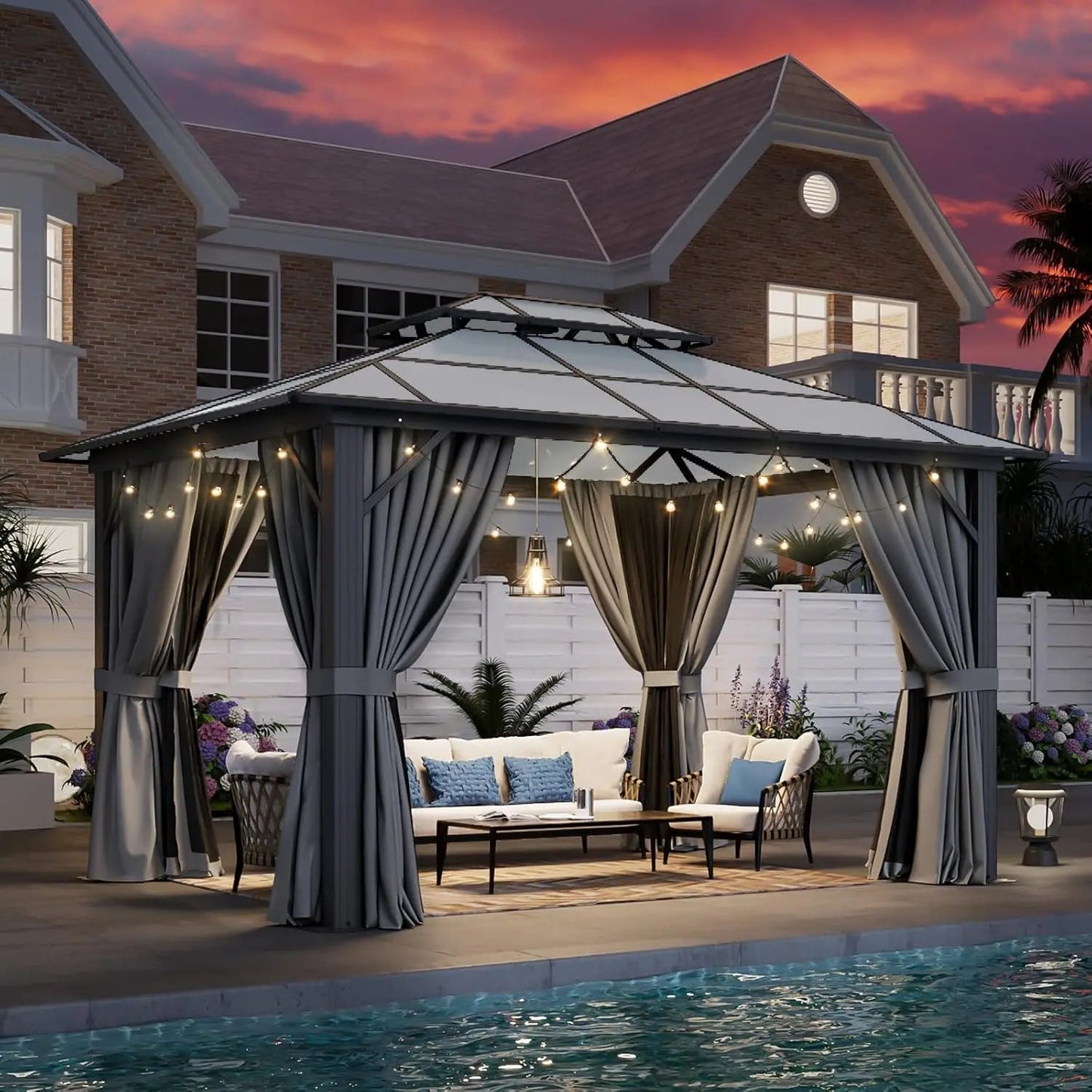 10x12 Hardtop Gazebo Aluminum Frame - DailyBasicNeeds.com