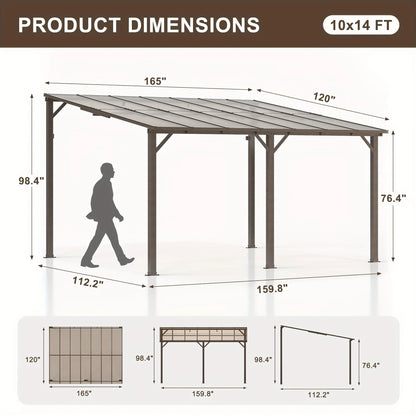 10x14FT Hardtop Gazebo - DailyBasicNeeds.com