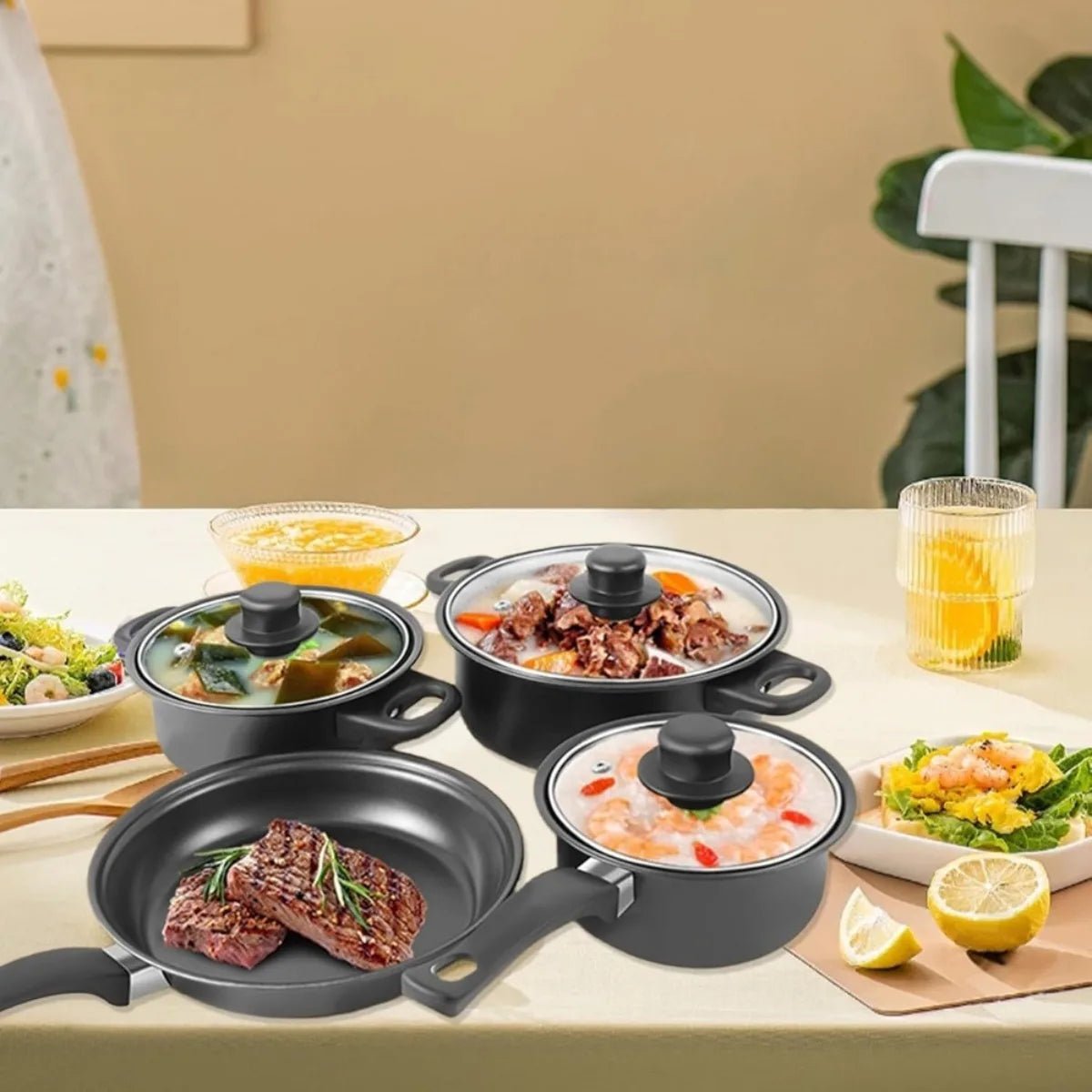 13 PCS Kitchen Cookware for Induction Cooker - DailyBasicNeeds.com