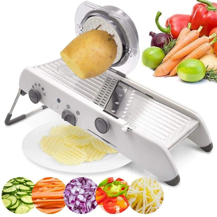 18 Types Adjustable Mandoline Slicer Stainless Steel Vegetable Julienner Grater Onion Potato Slicer Cutter KC0326 - DailyBasicNeeds.com