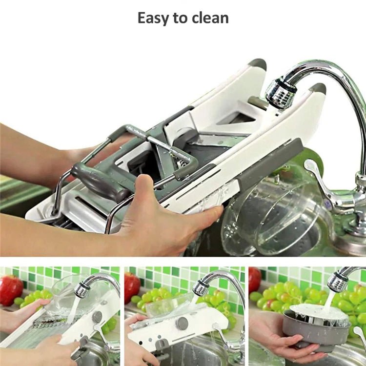 18 Types Adjustable Mandoline Slicer Stainless Steel Vegetable Julienner Grater Onion Potato Slicer Cutter KC0326 - DailyBasicNeeds.com
