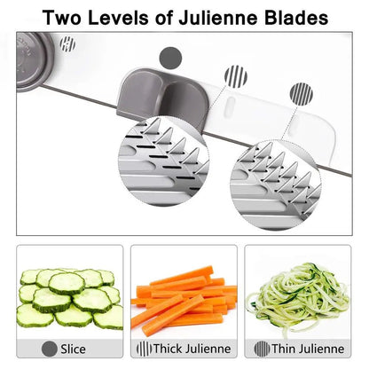 18 Types Adjustable Mandoline Slicer Stainless Steel Vegetable Julienner Grater Onion Potato Slicer Cutter KC0326 - DailyBasicNeeds.com