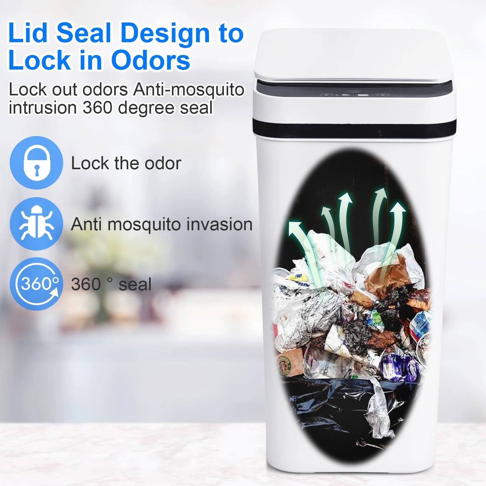 2 Pack Automatic Trash Cans - DailyBasicNeeds.com