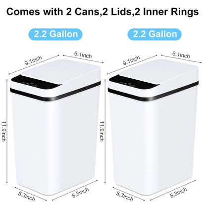 2 Pack Automatic Trash Cans - DailyBasicNeeds.com