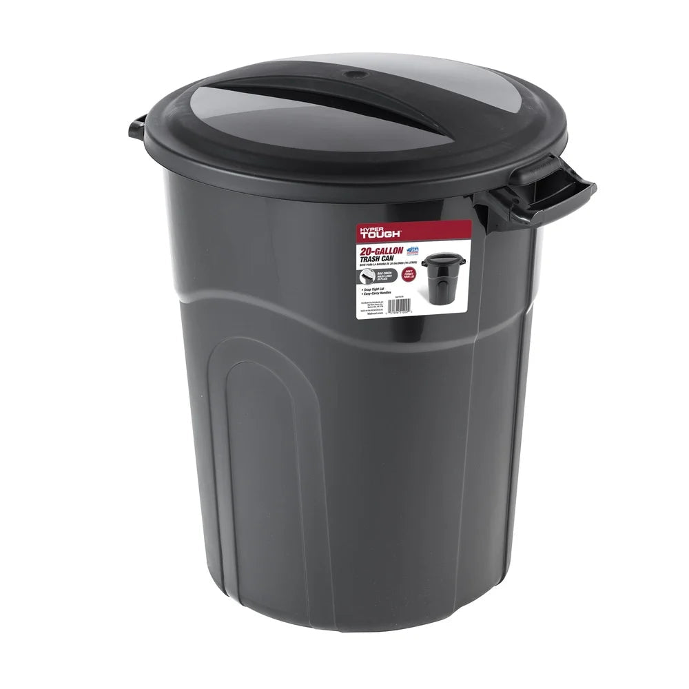 20 Gallon Heavy Duty Plastic Garbage Can - DailyBasicNeeds.com