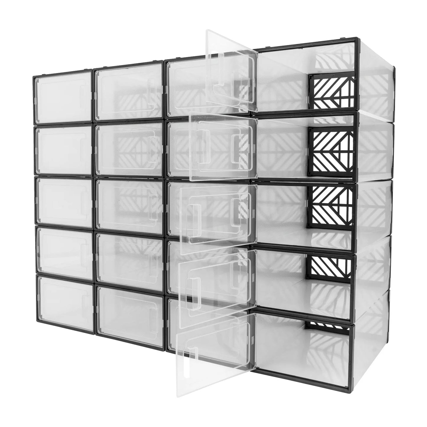 20 Pcs Transparent Shoe Storage Box - DailyBasicNeeds.com