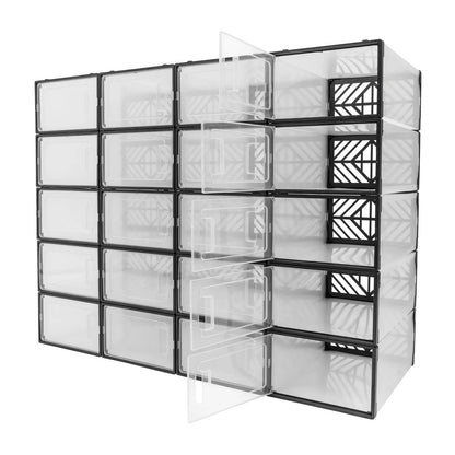 20 Pcs Transparent Shoe Storage Box - DailyBasicNeeds.com