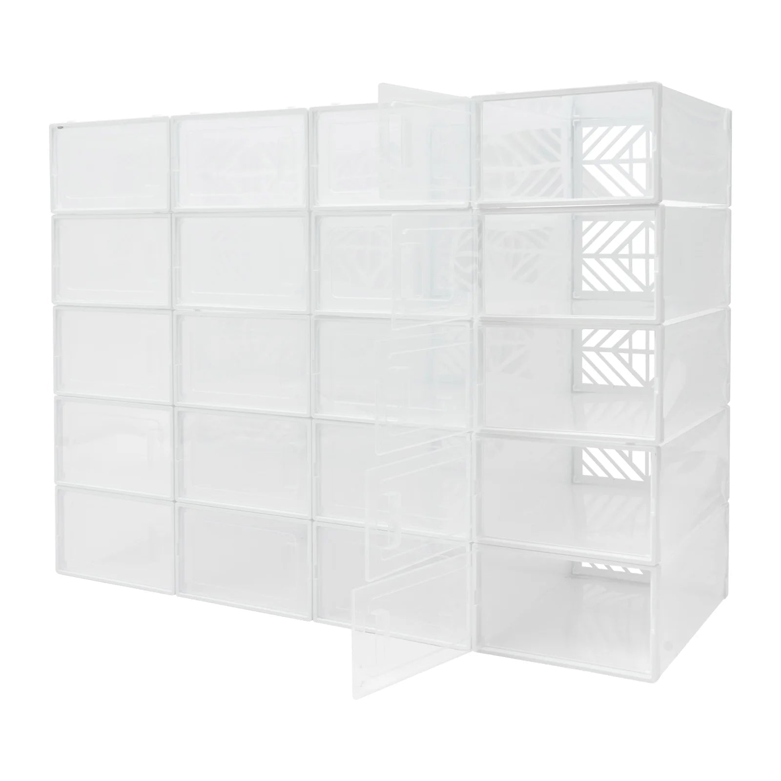 20 Pcs Transparent Shoe Storage Box - DailyBasicNeeds.com