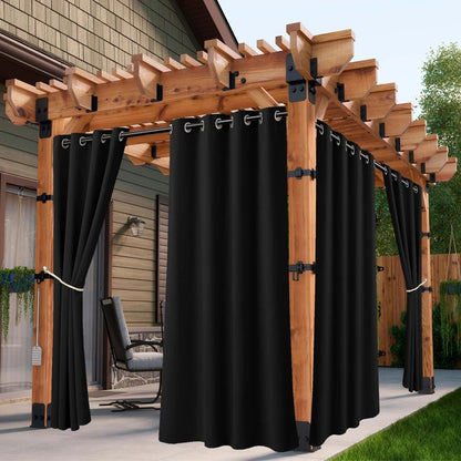 2/4PCS Waterproof Outdoor Curtains - DailyBasicNeeds.com
