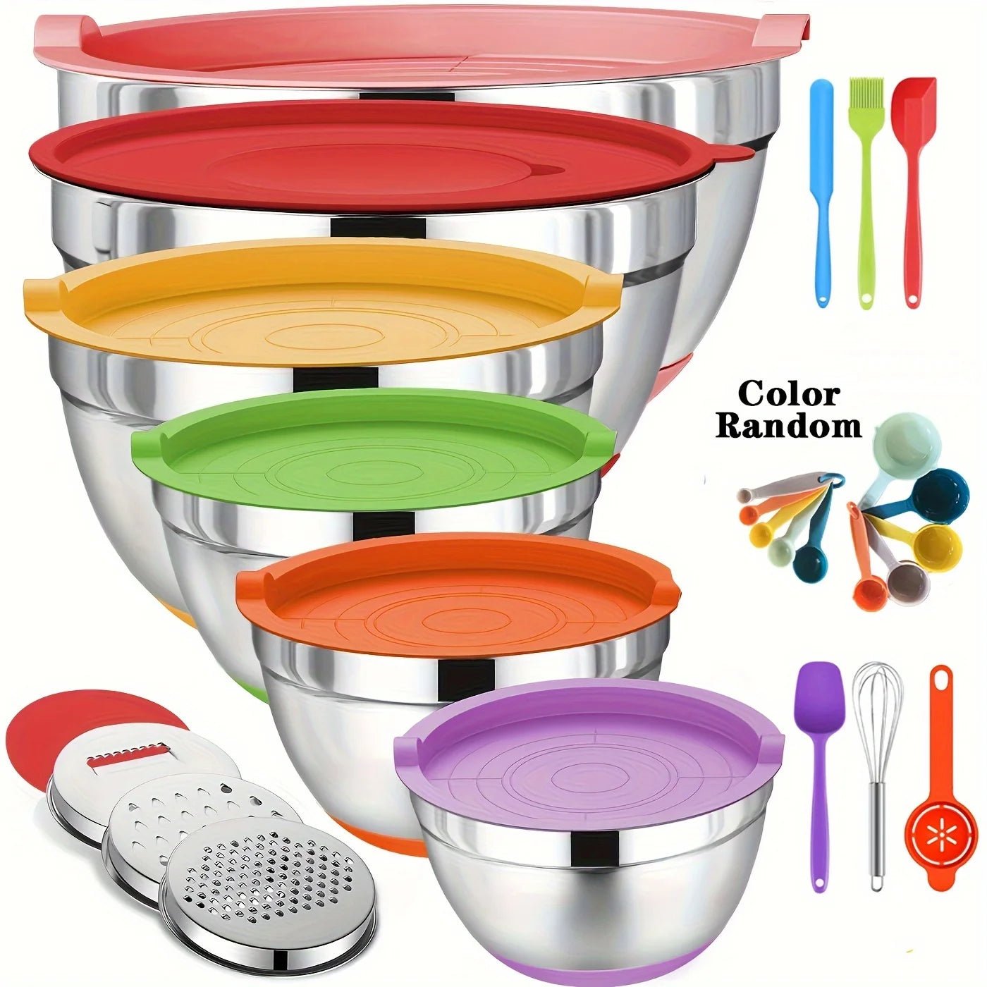26pcs Stainless Steel Mixing Bowl Set - DailyBasicNeeds.com