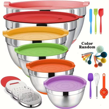 26pcs Stainless Steel Mixing Bowl Set - DailyBasicNeeds.com