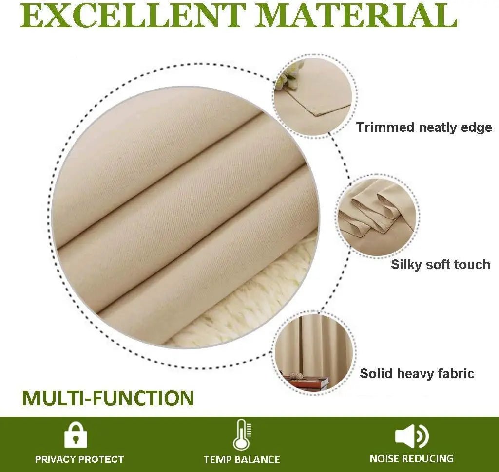 2PCS Room Divider Black Out Curtain - DailyBasicNeeds.com