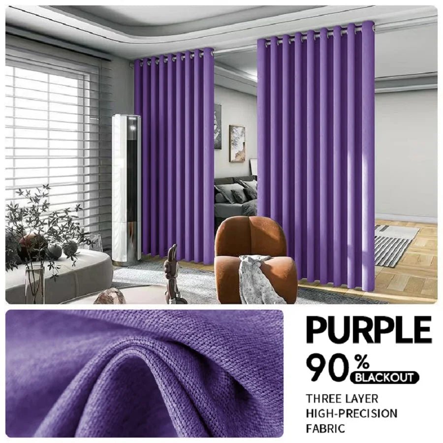 2PCS Room Divider Black Out Curtain - DailyBasicNeeds.com