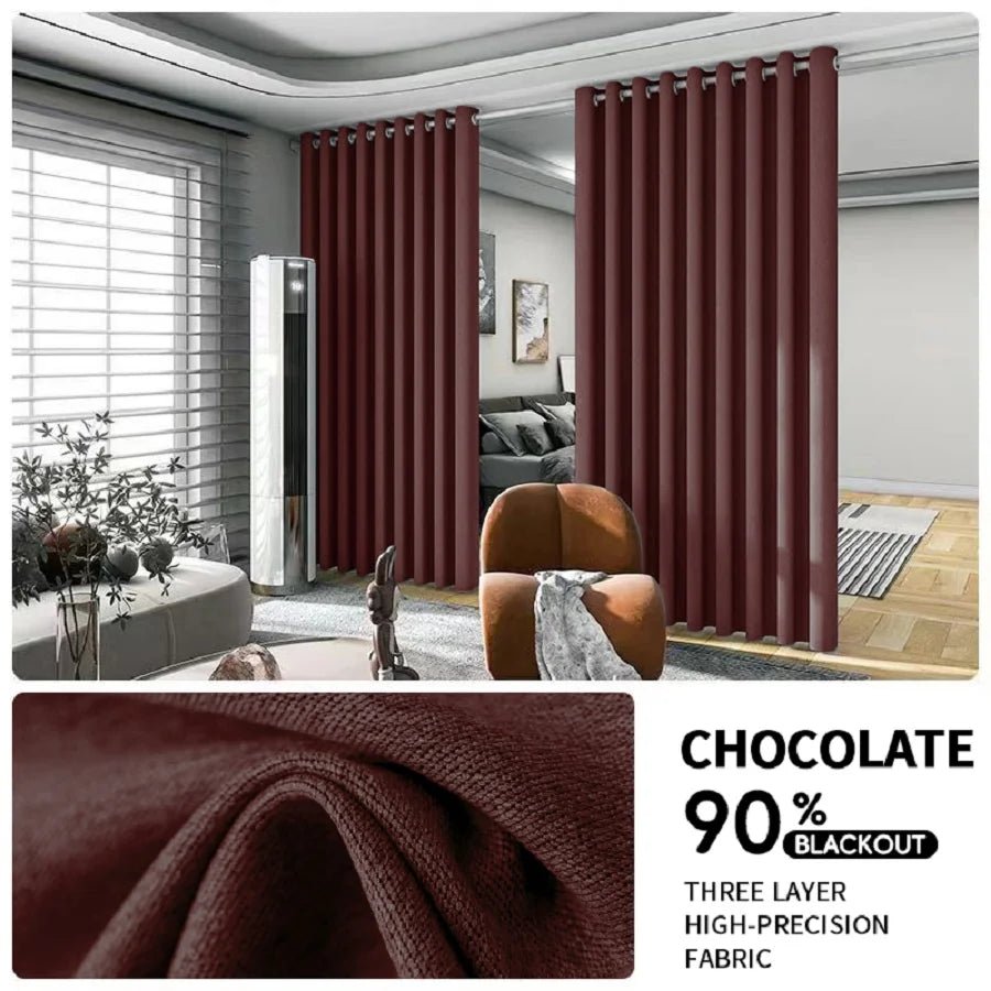2PCS Room Divider Black Out Curtain - DailyBasicNeeds.com