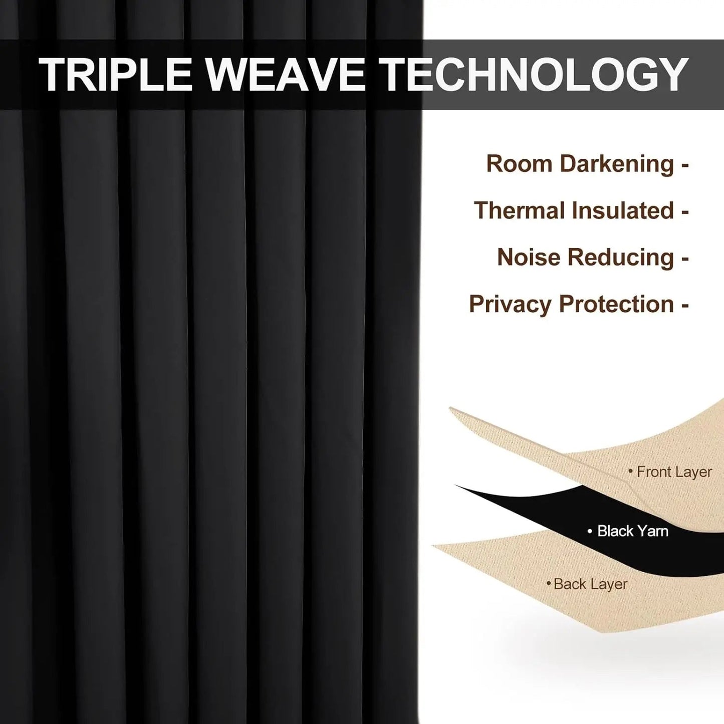 2PCS Room Divider Black Out Curtain - DailyBasicNeeds.com