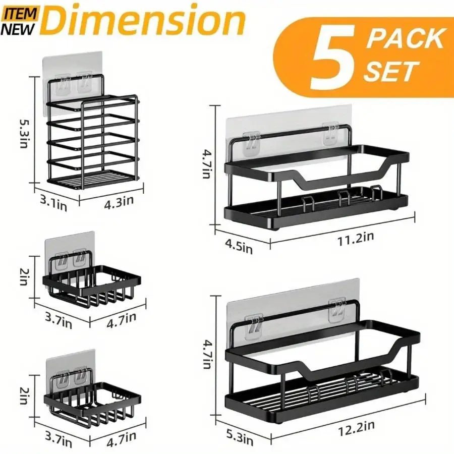 3 - 5 Pack Shower Organizer - DailyBasicNeeds.com