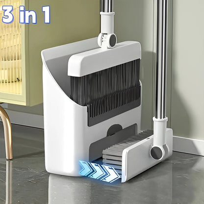 3 in 1 Broom and Dustpan Set - DailyBasicNeeds.com