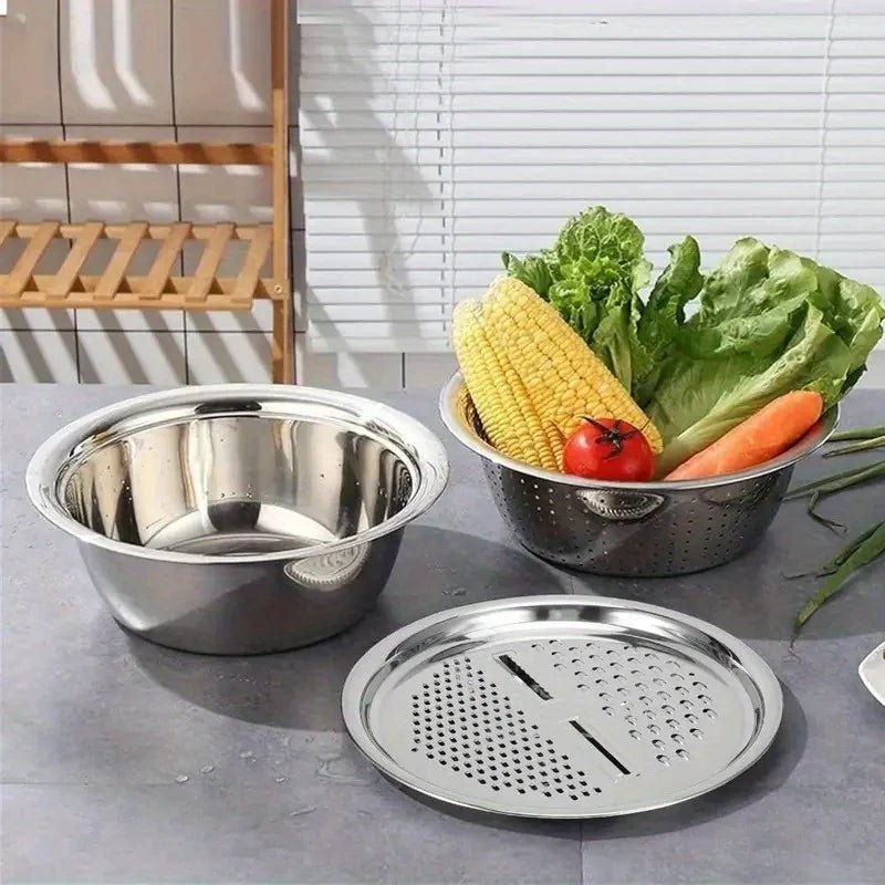 3 in 1 Multi - functional Stainless Steel Drain Basket - DailyBasicNeeds.com