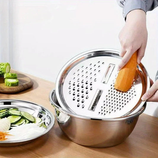 3 in 1 Multi - functional Stainless Steel Drain Basket - DailyBasicNeeds.com