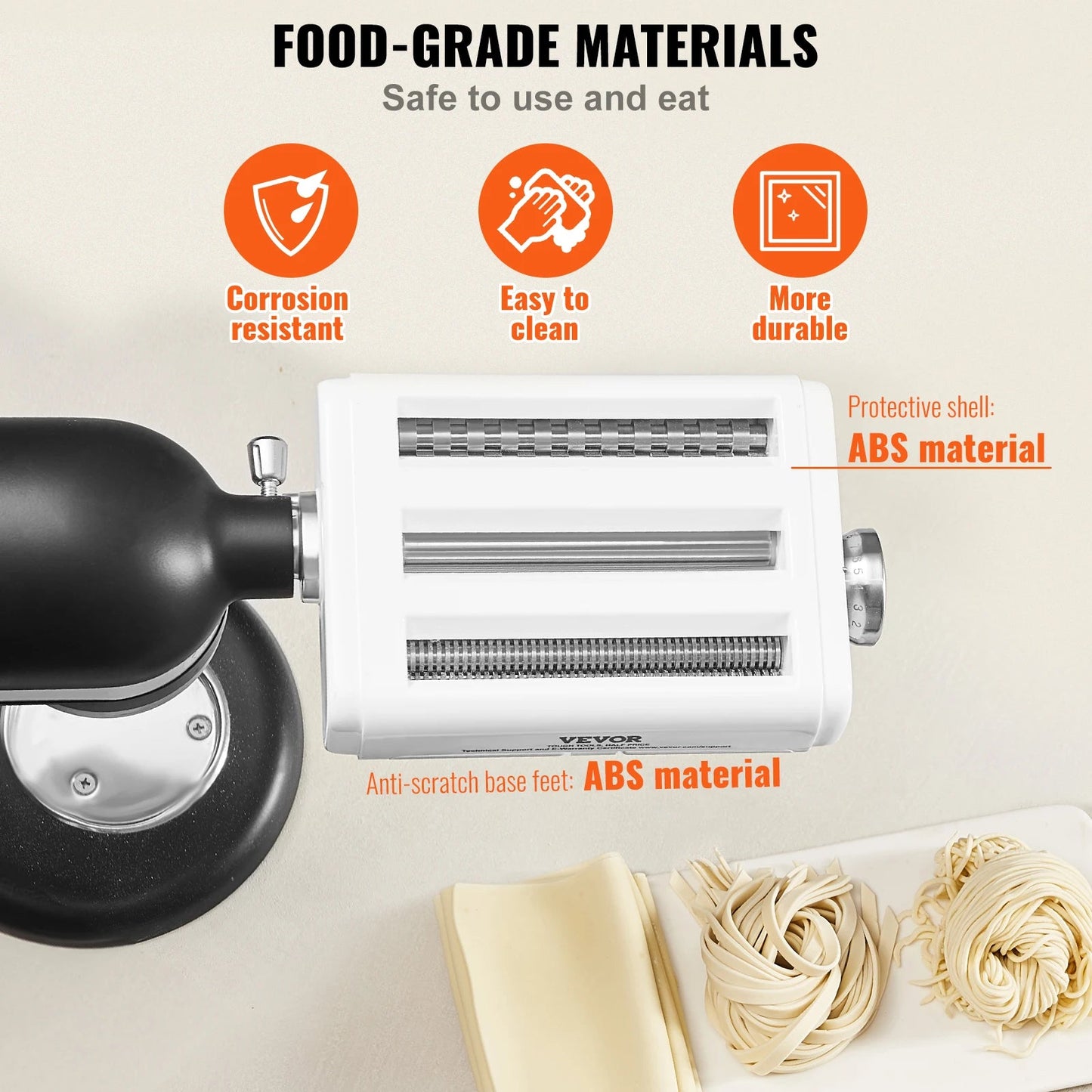 3 - in - 1 Pasta Maker Attachment for Stand Mixers - DailyBasicNeeds.com