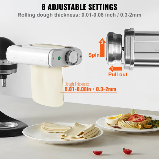 3 - in - 1 Pasta Maker Attachment for Stand Mixers - DailyBasicNeeds.com