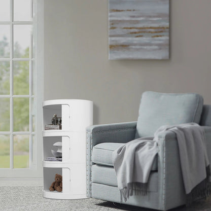 3 Layers Round Bedside Cabinet - DailyBasicNeeds.com