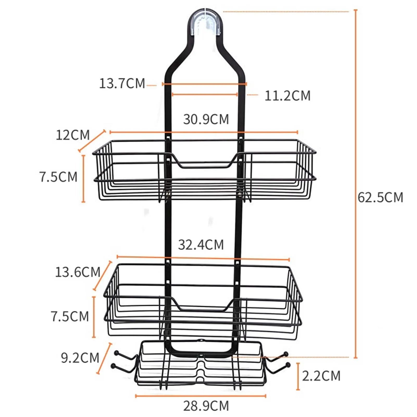 3 - tier Household Shower Shelves - DailyBasicNeeds.com